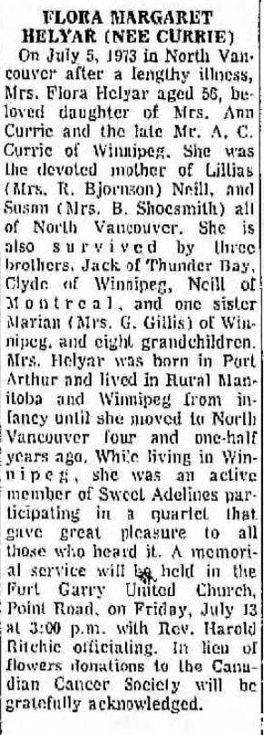 Winnipeg Free Press, 12 July 1973